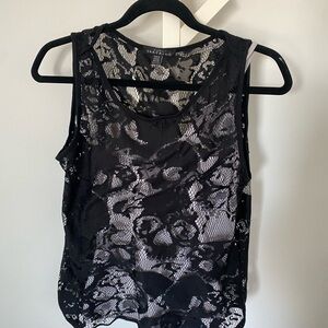 Zara Black Lace Tank Top